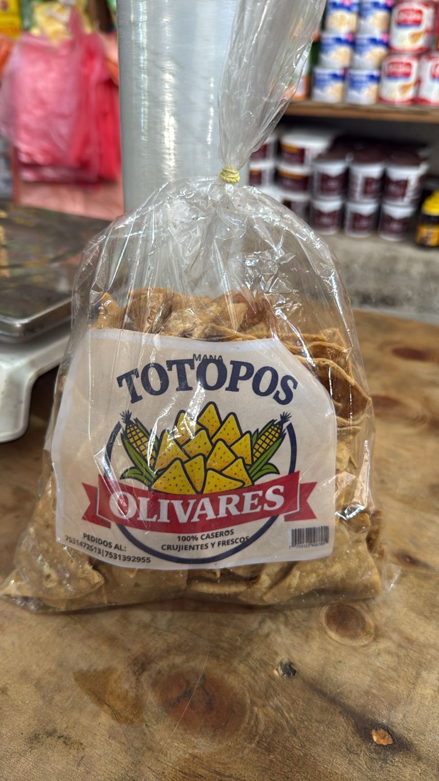 bolsa de totopos de 270 gr